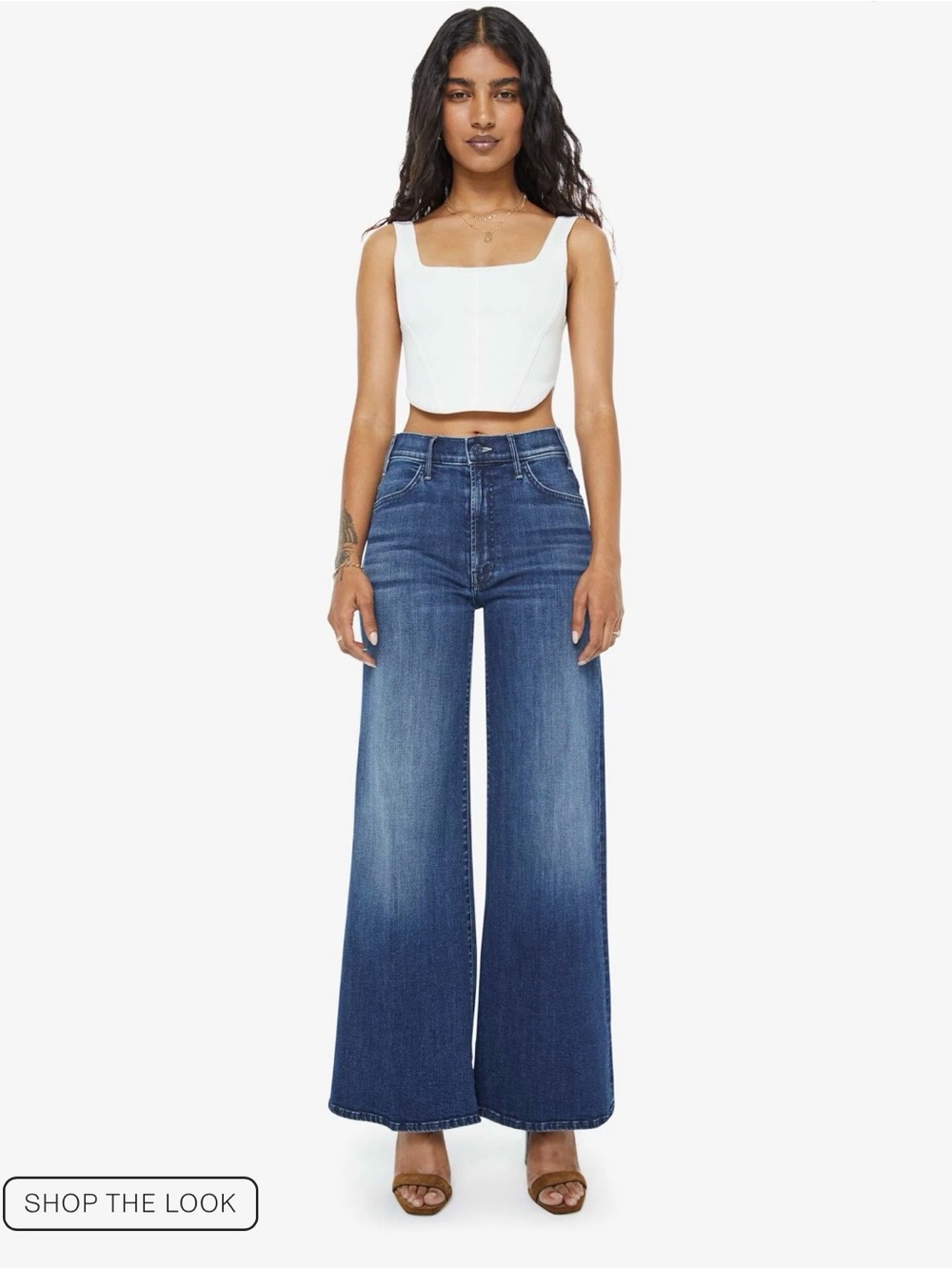 Lil Mother Jeans Hustler Roller Skimp Dark Denim Jeans
